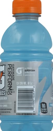 Gatorade Thirst Quencher Sports Drink, Frost Glacier Freeze, 12oz Bottles, 12 Pack, Electrolytes for Rehydration