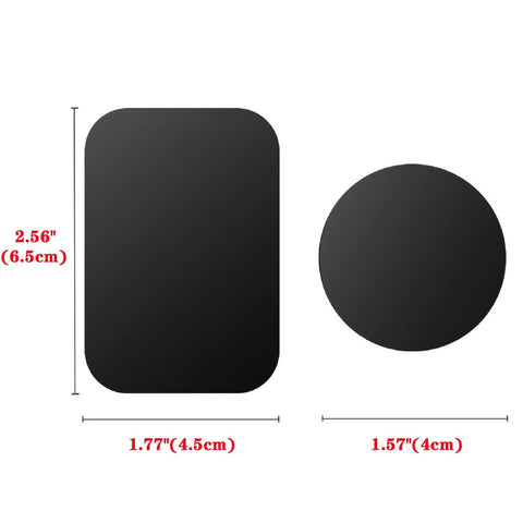 Pau1Hami1ton Adhesive Thin Metal Plates(Compatible with Magnetic Mounts),4 Piece Metal Plates for Phone Case for Car.(2 Rectangle and 2 Round) S-07N