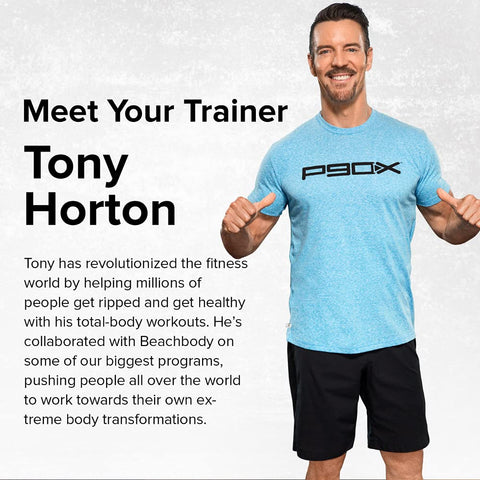 P90X DVD Workout Base Kit, Home Gym Bodyweight Exercise Program, No Workout Equipment Needed, Nutrition Guide Included, 12 Fitness DVDs