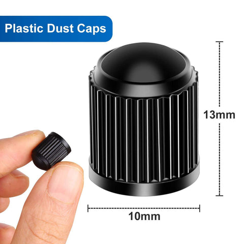 Tire Valve Stem Caps The Upgraded Version has a Sealing Ring for Car, Motorbike, Trucks, Bike, Bicycle （Black） (24)