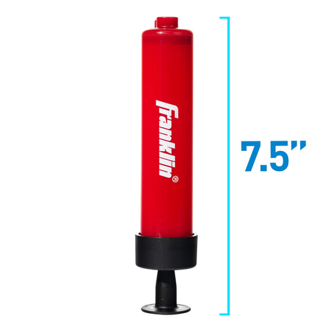 Franklin Sports Ball Pump Kit -7.4" - Perfect for Basketballs, Soccer Balls and More - Complete Hand Pump Kit with Needles, Flexible Hose, Air Pressure Gauge and Carry Bag
