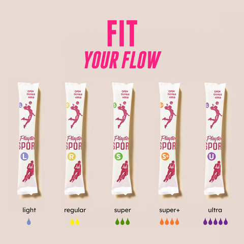 Playtex Sport Tampons Multipack (24ct Regular/24ct Super), Fragrance-Free - 48ct | Tampons Regular and Super, Playtex Tampon Multipack, Feminine Care with 360 Leak Defense