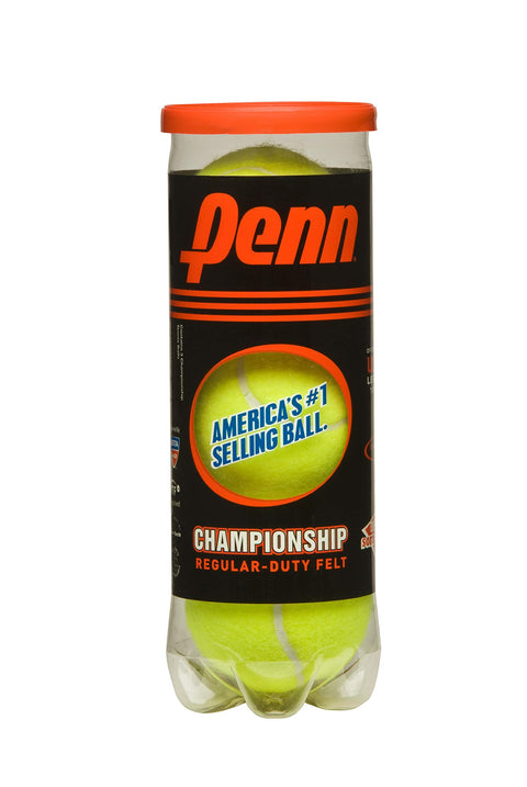 Penn Championship- Regular Duty Felt Pressurized Tennis Balls - 1 Can, 3 Balls