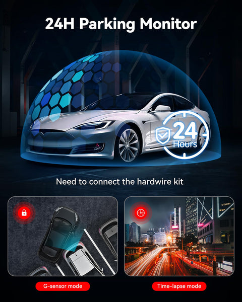 REDTIGER Dash Cam Front Rear, 4K/2.5K Full HD Dash Camera for Cars, Included 32GB Card, Built-in Wi-Fi GPS, 3.18” IPS Screen, Night Vision, 170°Wide Angle, WDR, 24H Parking Mode(F7NP)