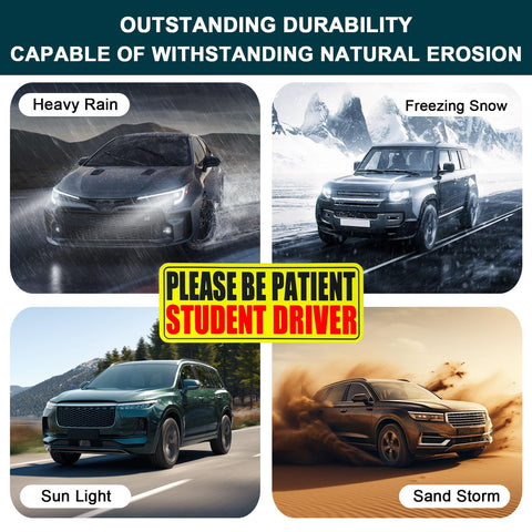 3pcs Student Drive Magnet for Car, Please Be Patient Student Driver, New Drivers Sticker, Reusable Magnetic Reflective Rookie Driver Bumper Sticker