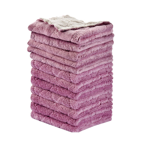 OstWony 12PCS Kitchen Towels Dish Towels, Multipurpose Reusable Dish Cloths, Double-Sided Microfiber Cleaning Rags for Furniture, Car, Tea, Bowl, 10x 6 inch