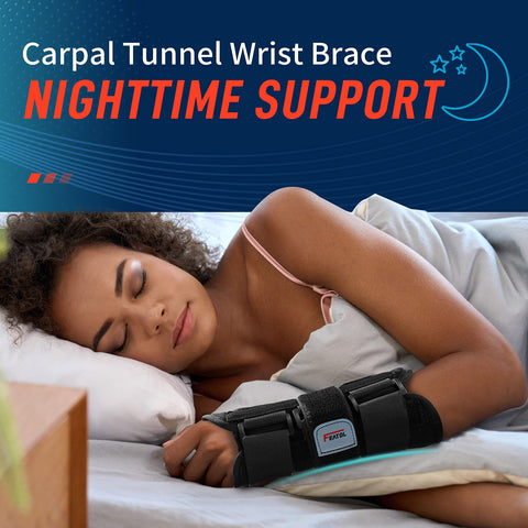 FEATOL Wrist Brace, FSA HSA Eligible Hand Brace, Carpal Tunnel Wrist Splint Night Support for Women Men, Pain Relief Support -Tendonitis, Arthritis, Sprain, Right Hand, Small/Medium