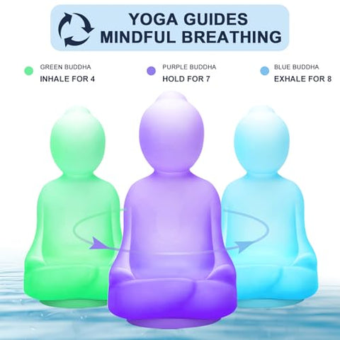 Lalifebuss Mindfulness 'Breathing Yoga', 4-7-8 Guided Visual Meditation Breathing Light, Calm Your Mind for Stress & Anxiety Relief/Learn Deep Breathing for Adults Kids Social Emotional Learning