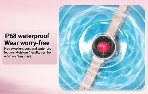 Smart Watch with Sports/SpO2/Sleep/Heart Rate Monitor, Smallest Fitness Watch with Pedometer, IP68 Water Resistant, Step Tracker. (iOS/Android) (128MB)