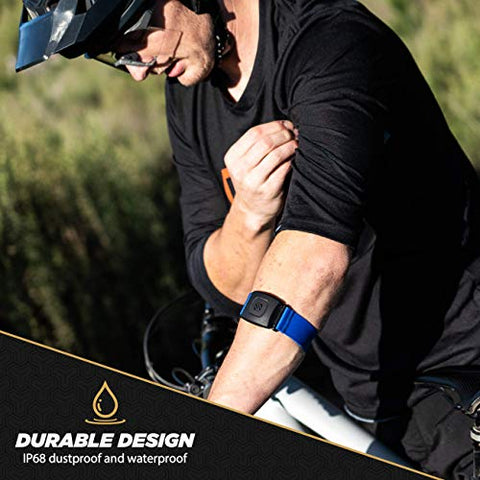 Scosche Rhythm R+2.0: Waterproof/Dustproof Armband with ANT+ & BLE Bluetooth Smart for Hyper Accurate Workout Heart Rate Monitoring with Wahoo, Peloton, LED Monitor, DDP Yoga, Strava & More