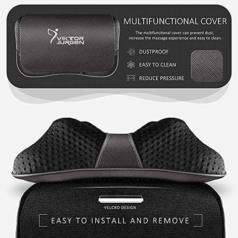 VIKTOR JURGEN Back Massager Gifts for Valentine's Day/Mother's Day/Father's Day/New Year, Neck Massager with Heat, Shiatsu Shoulder Massager for Back, Neck, Electric Massage Pillow Relief Back Pain